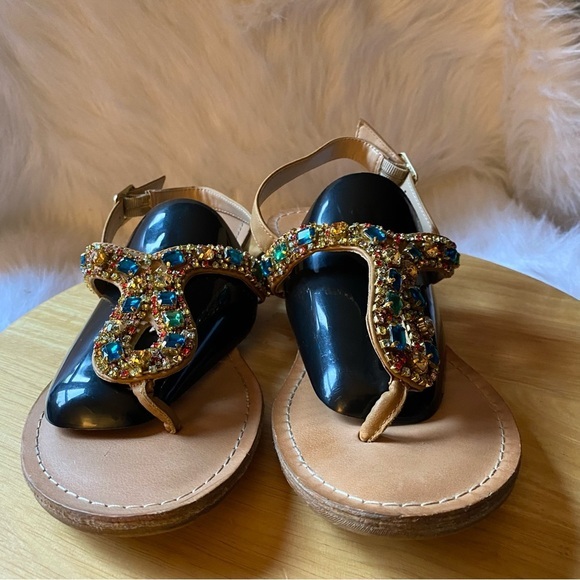 Dolce Shoes Sandal’s Women’s Size 9M Slip On Gems - Picture 3 of 11